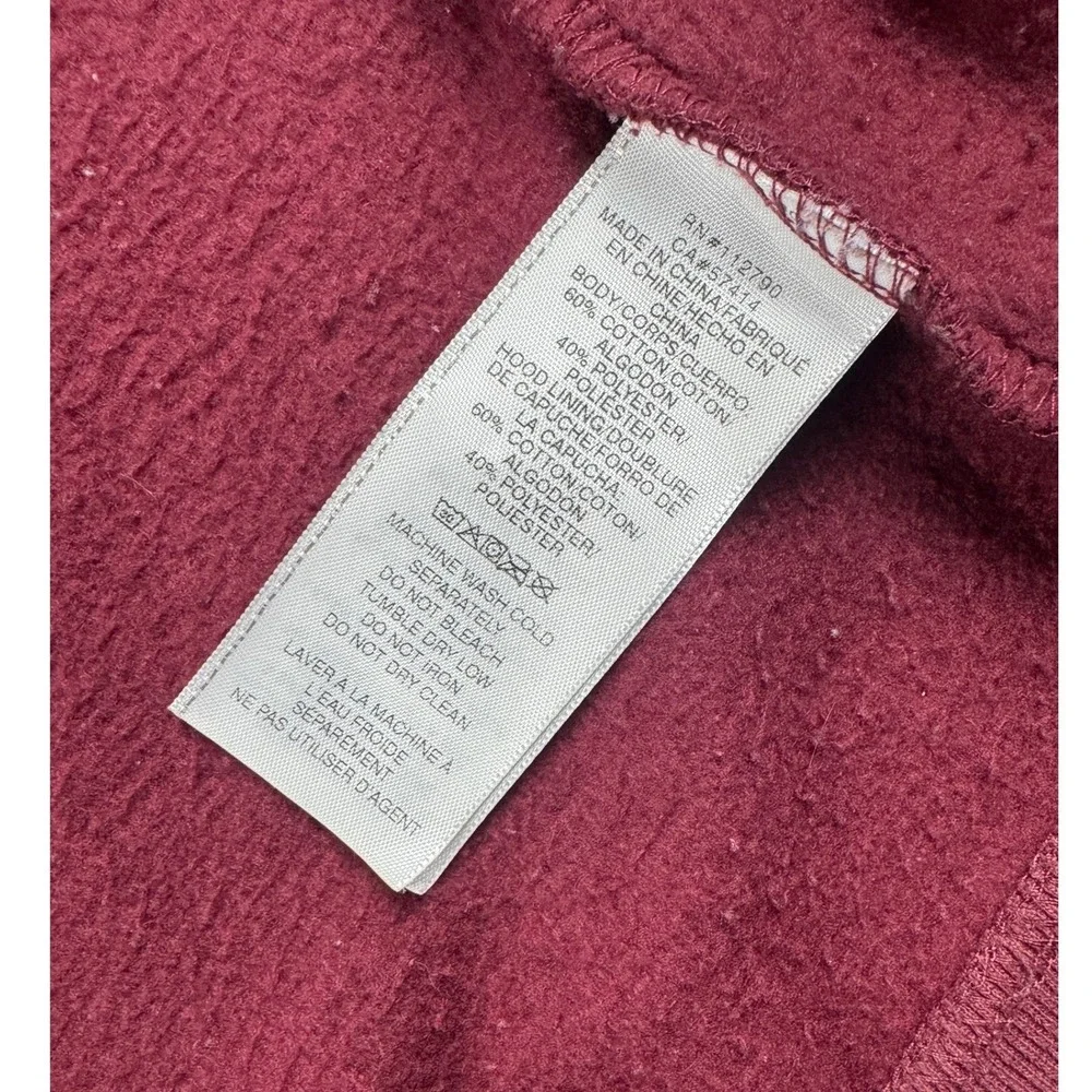 True‎ Religion Mens Horseshoe Logo Zip Up Hoodie Burgundy Large Regular Fit